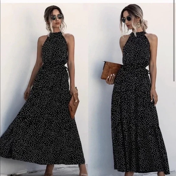 Boho floral halter maxi dress - Picture 8 of 11